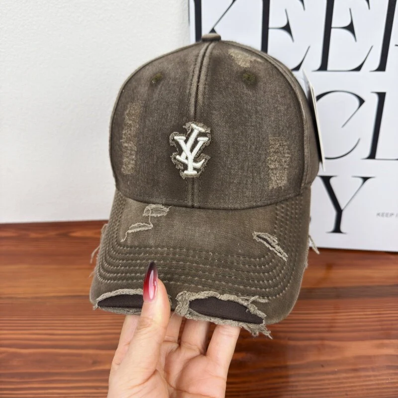 Men's Distressed Denim Adjustable Baseball Cap Stornfield