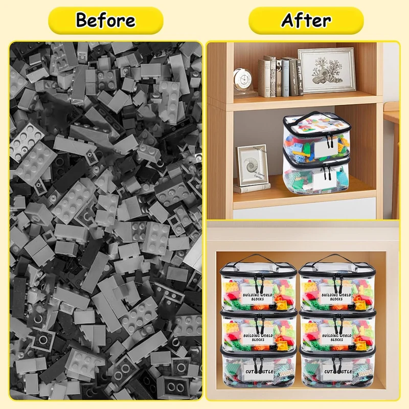 Transparent Storage Organizer for Building Blocks Stornfield