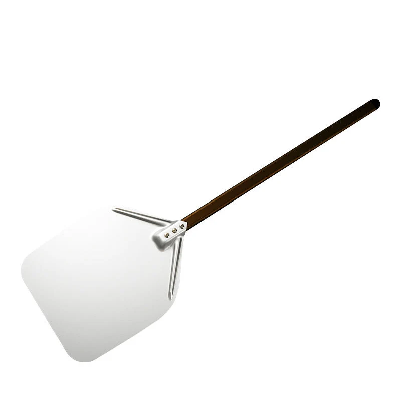 extra-long wooden handled aluminum pizza peel with flat square paddle Stornfield