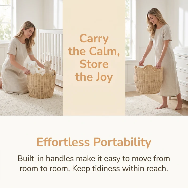 Stylish laundry basket with wave edge Stornfield