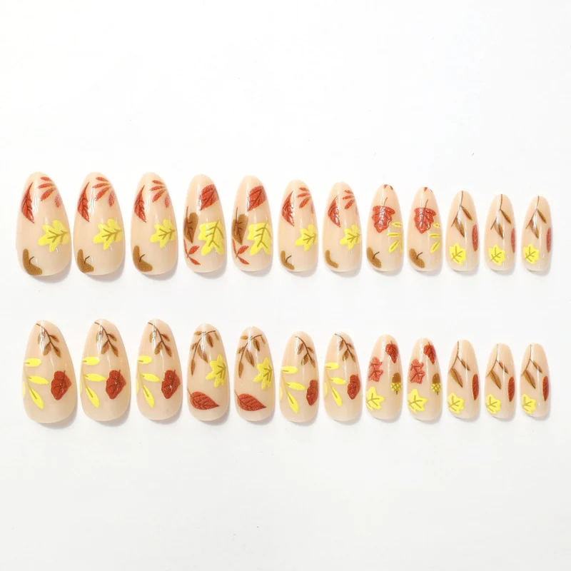 Herbst-Themen Dekorative Presse-On Nail Enhancements Karnz