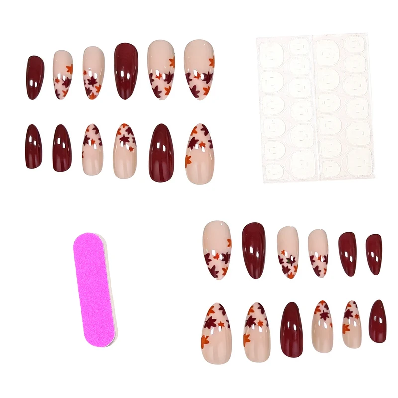 Herbst-inspirierte langanhaltende Nagelkunst Karnz