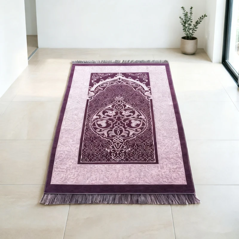 Prayer mat made of polyester, 70 x 110 cm, ethnic design