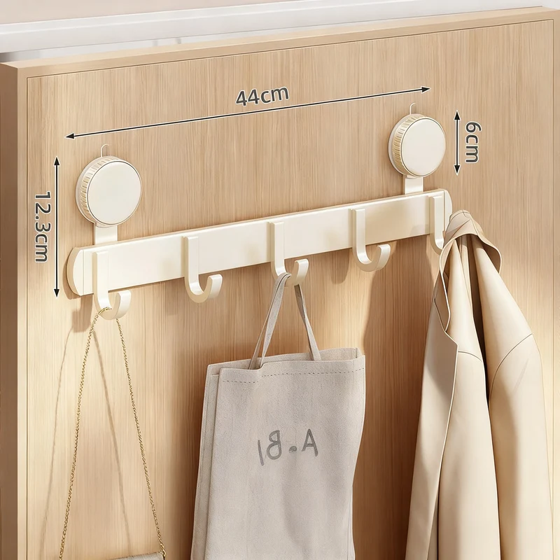 Suction cup hook rack made of space aluminum