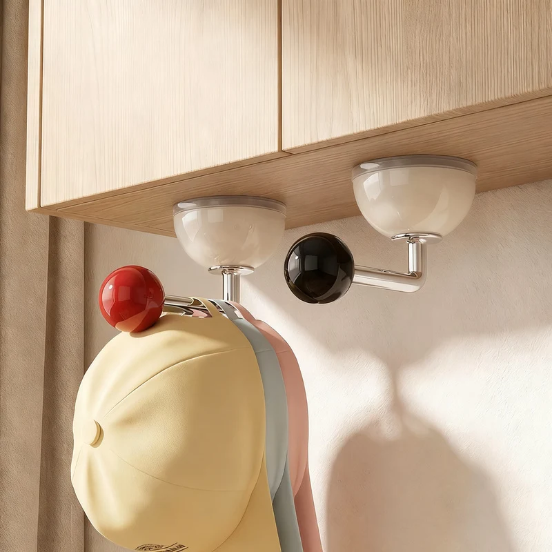 Suction cup hook for door and wall