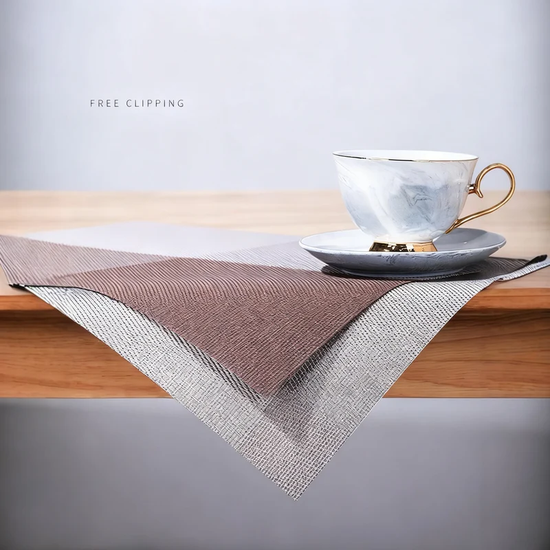 Polyester placemat, square, patterned