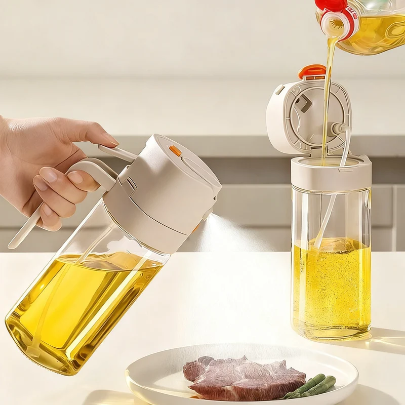 Oil sprayer and oil can, 2-in-1, 530 ml