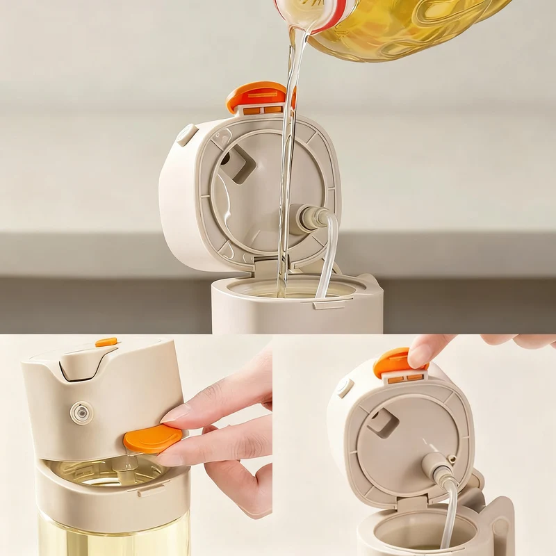 Oil sprayer and oil can, 2-in-1, 530 ml