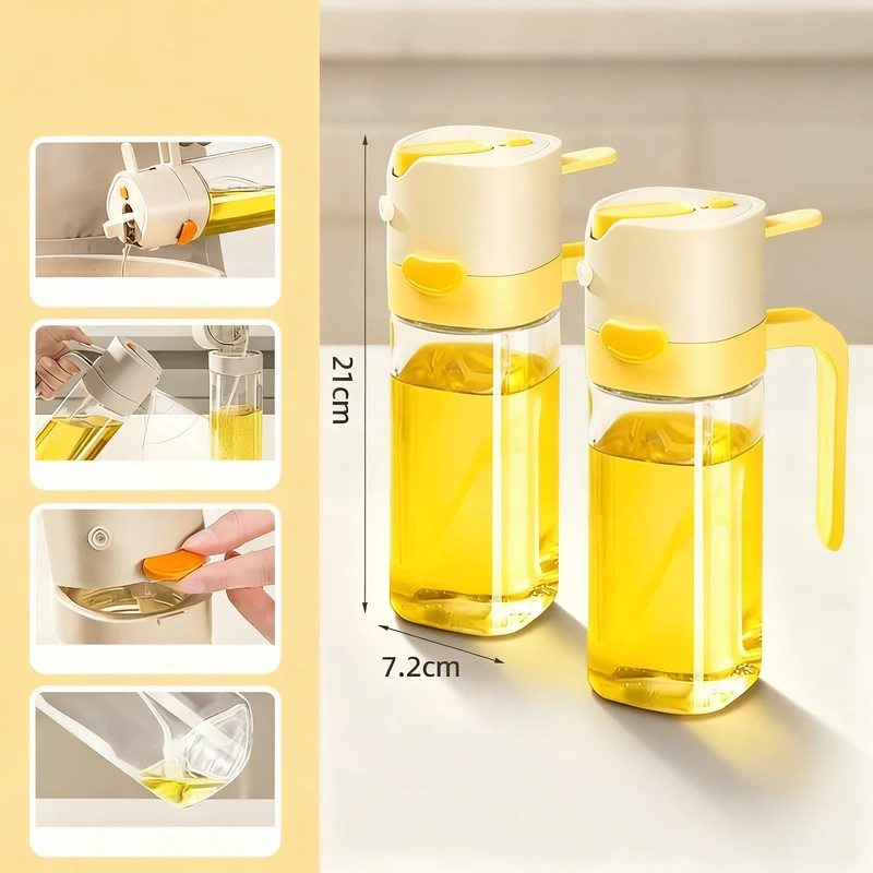 Oil sprayer and oil can, 2-in-1, 530 ml