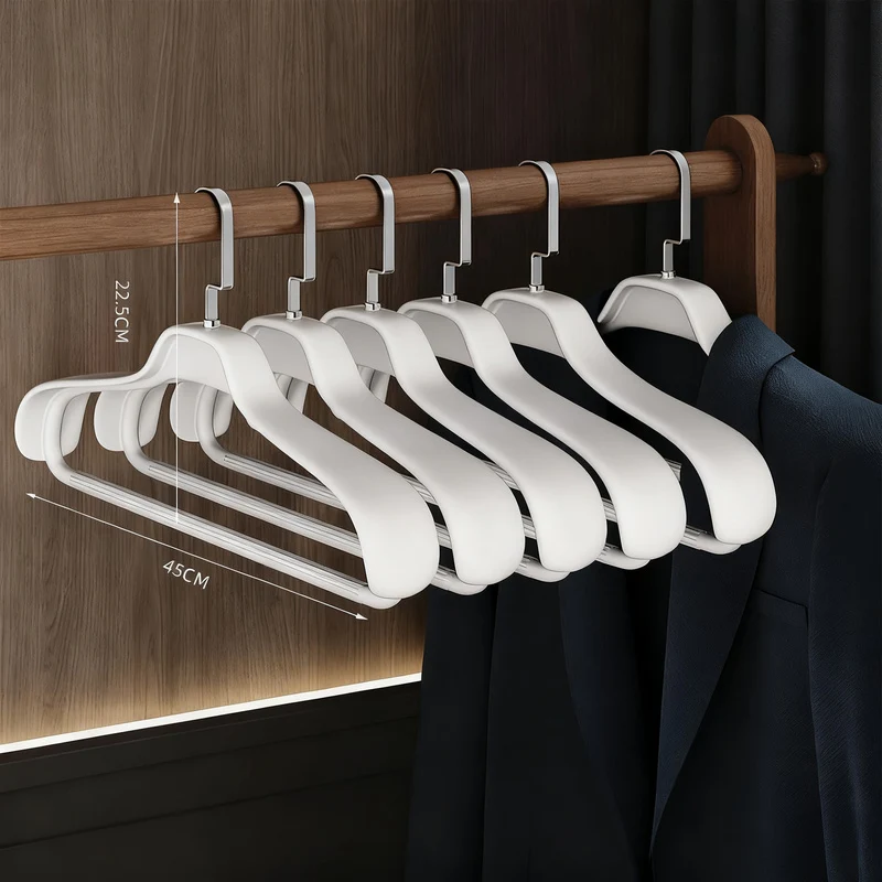 Plastic clothes hanger, non-slip, set of 5–30