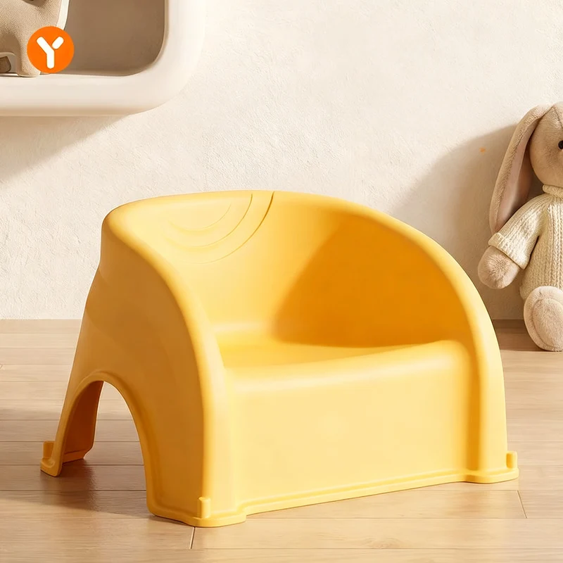 Plastic children's chair with backrest, stackable