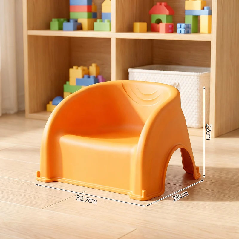 Plastic children's chair with backrest, stackable