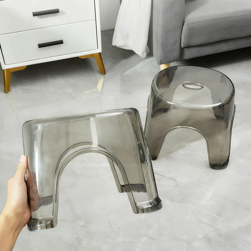 Plastic stool, square, sturdy