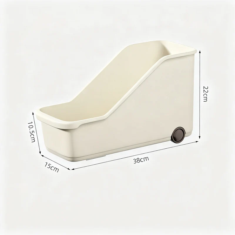 Plastic storage box with wheels, 18 L