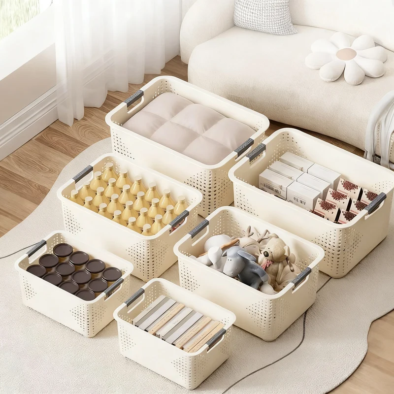Plastic storage box for household and kitchen