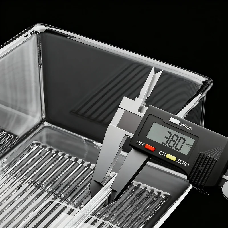 Refrigerator drawer made of PET with drain grid