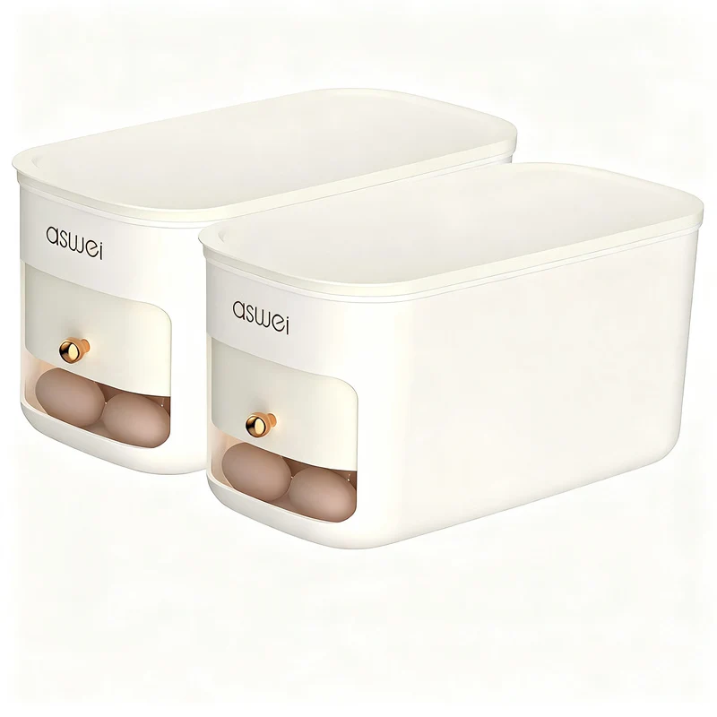 Refrigerator egg box with rolling mechanism