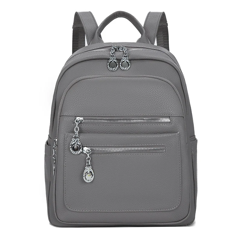 Stylish Multi-Pocket Leather Backpack Stornfield