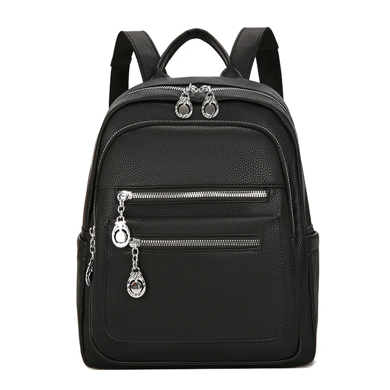 Stylish Multi-Pocket Leather Backpack Stornfield