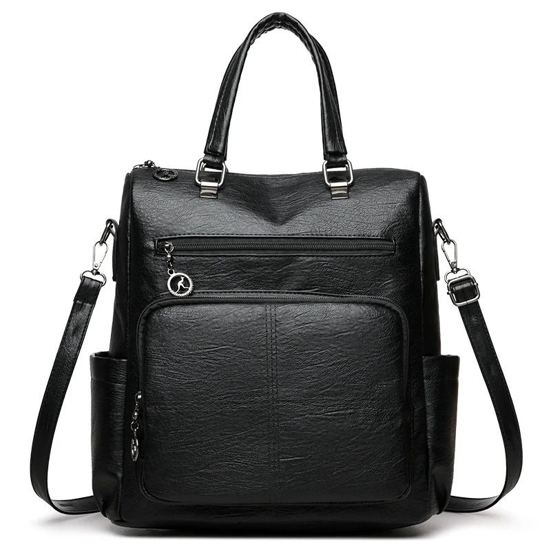 Stylish Multi-Functional Leather Backpack Stornfield