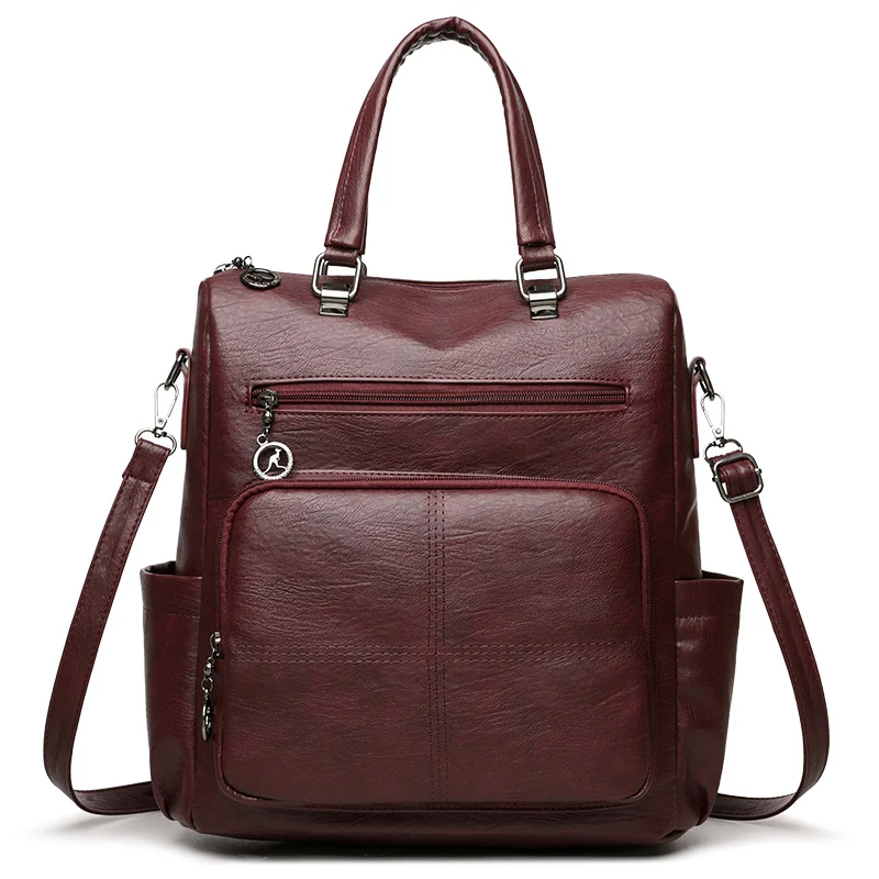 Stylish Multi-Functional Leather Backpack Stornfield
