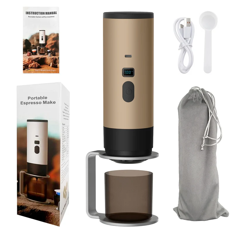 Portable espresso coffee machine with battery, 0.5 L