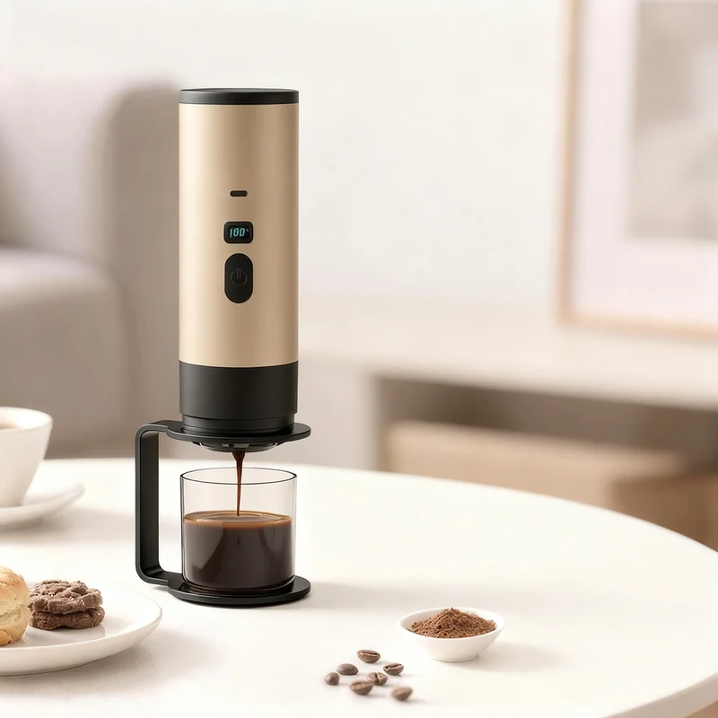 Portable espresso coffee machine with battery, 0.5 L