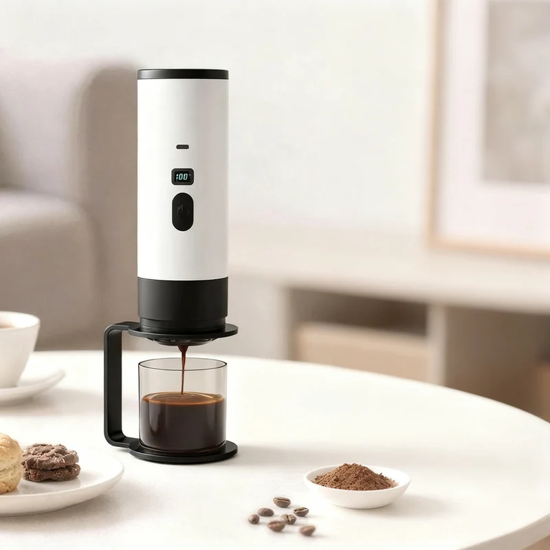 Portable espresso coffee machine with battery, 0.5 L