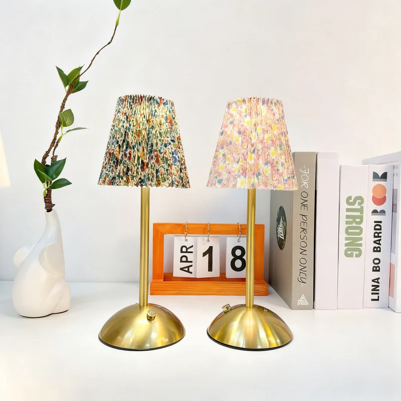 Fabric table lamp with touch switch, 12 model