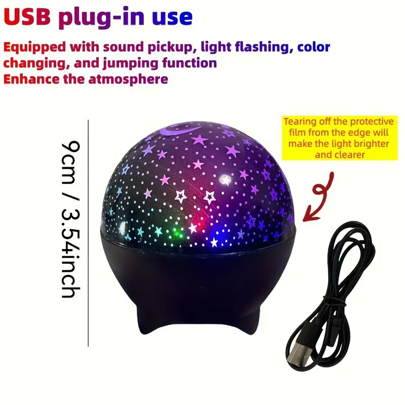 LED projection light with interchangeable patterns