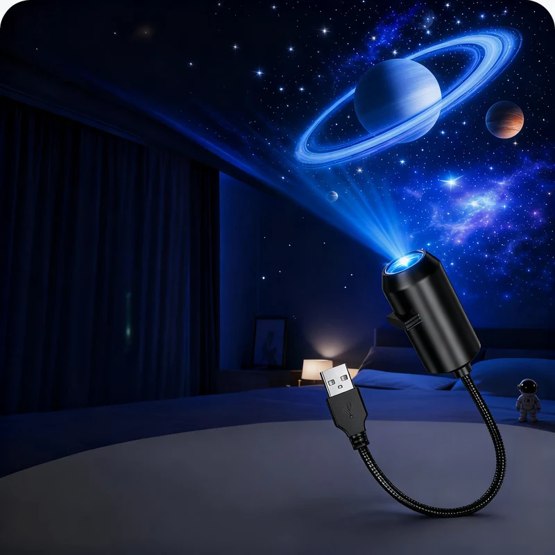 LED projection light with interchangeable patterns