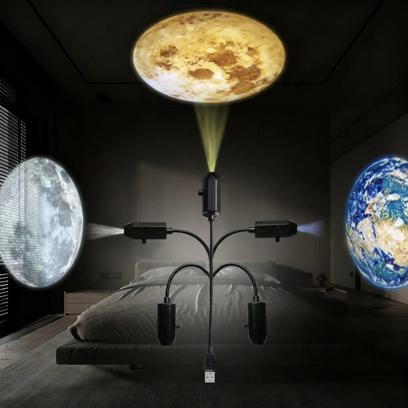 LED projection light with interchangeable patterns