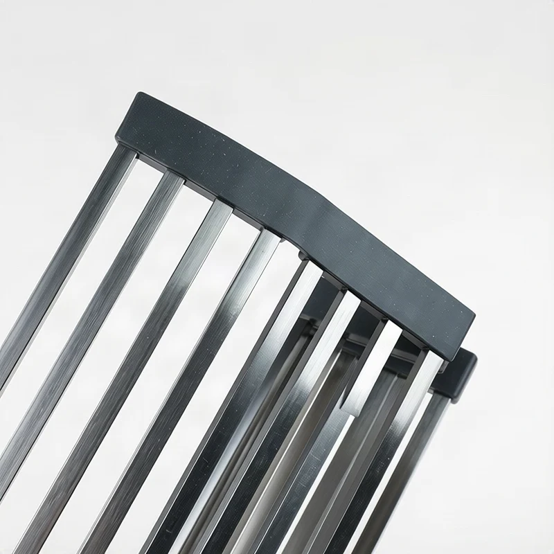 Stainless steel sink rack with rolling grid