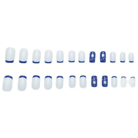 Elegante sternverzierte Nagelkunst Karnz