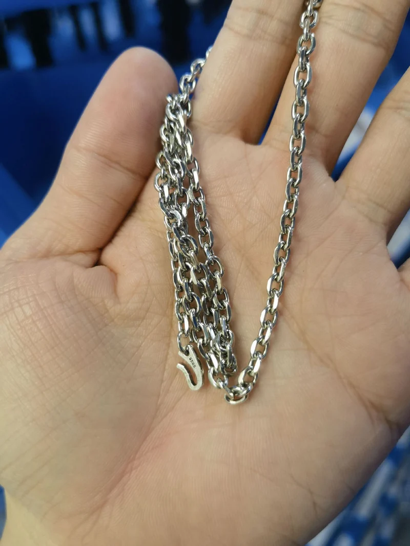 Cross necklace, silver-plated