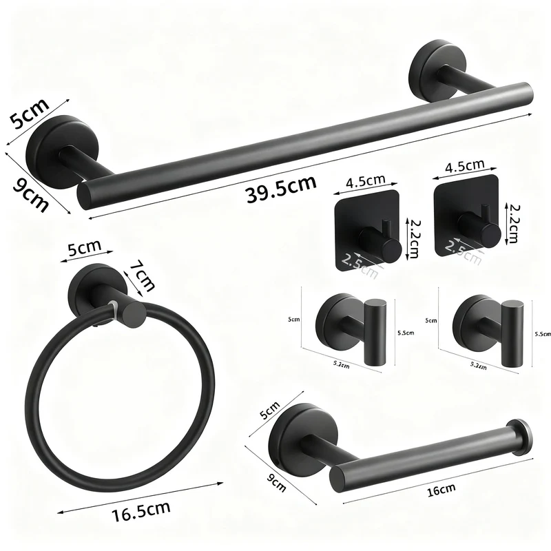 Stainless steel wall hooks, adhesive, bathroom and kitchen