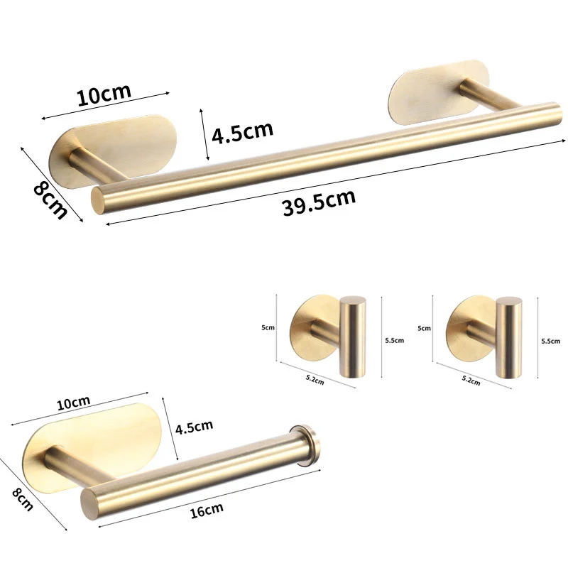 Stainless steel wall hooks, adhesive, bathroom and kitchen