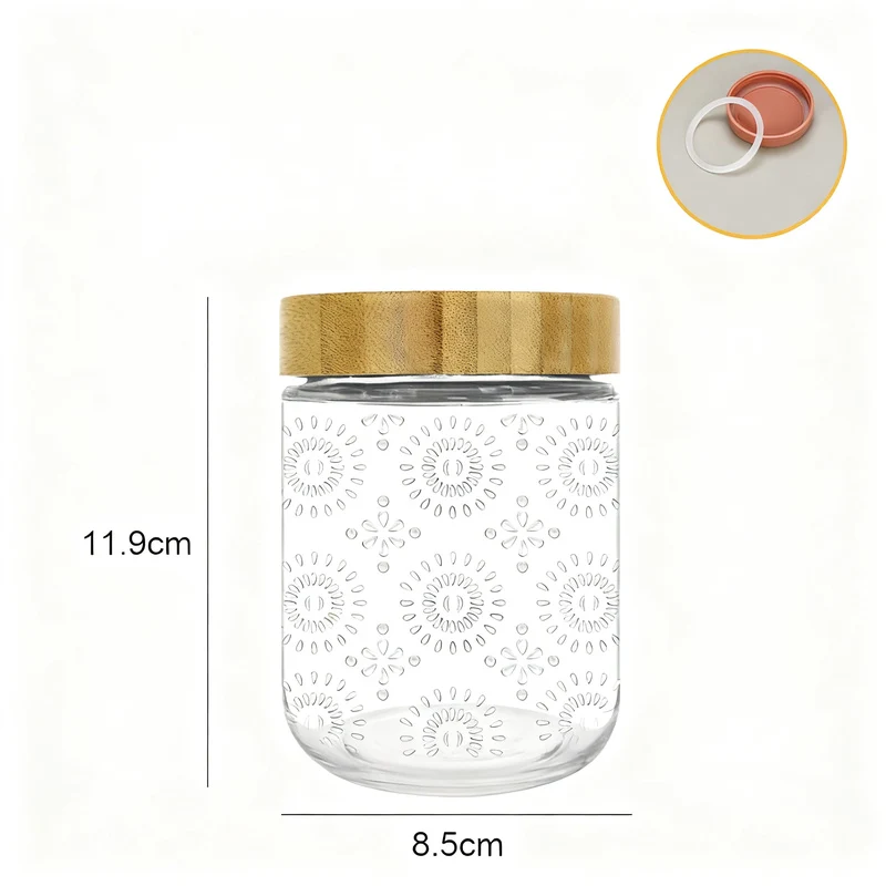 Glass jar with lid, 500 ml