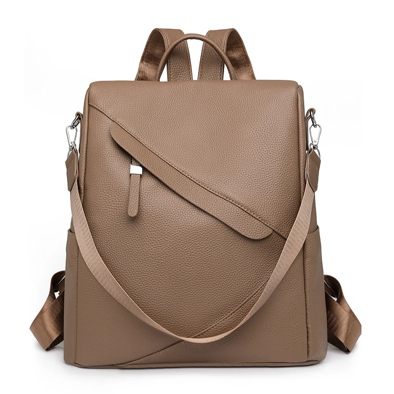 Chic Textured Leather Backpack Stornfield