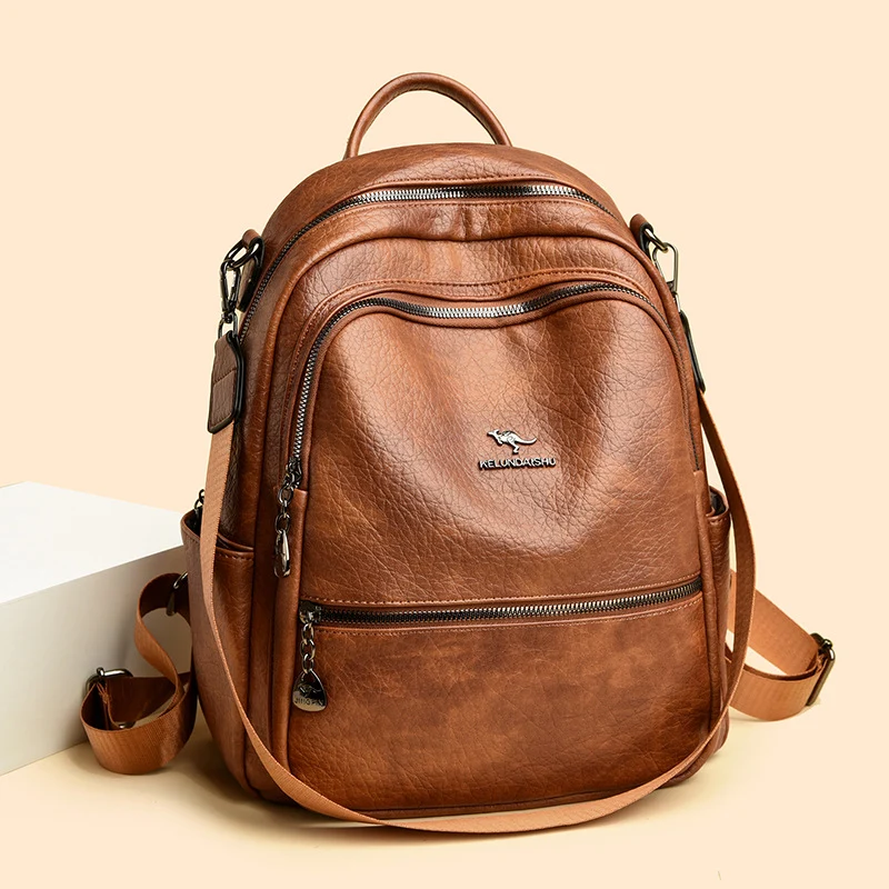 Vintage-Inspired Leather Backpack Stornfield