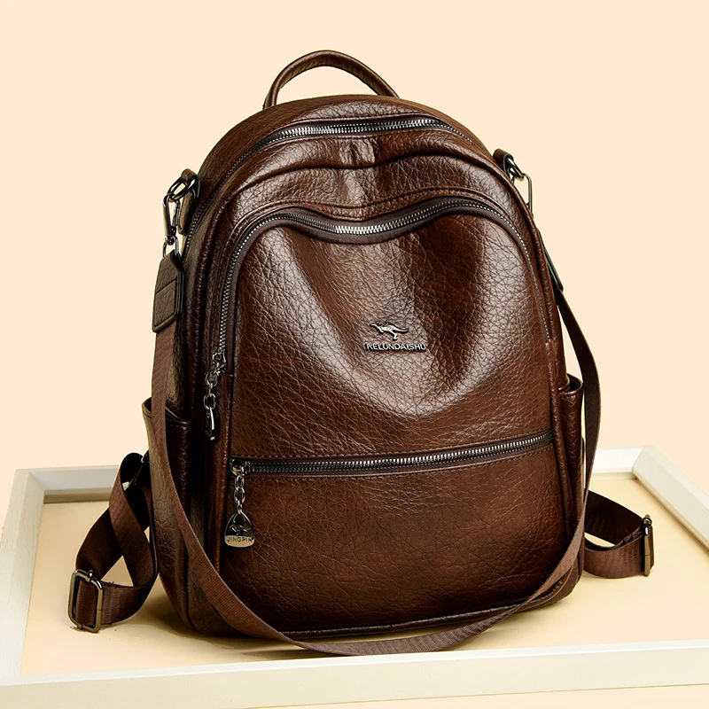 Vintage-Inspired Leather Backpack Stornfield