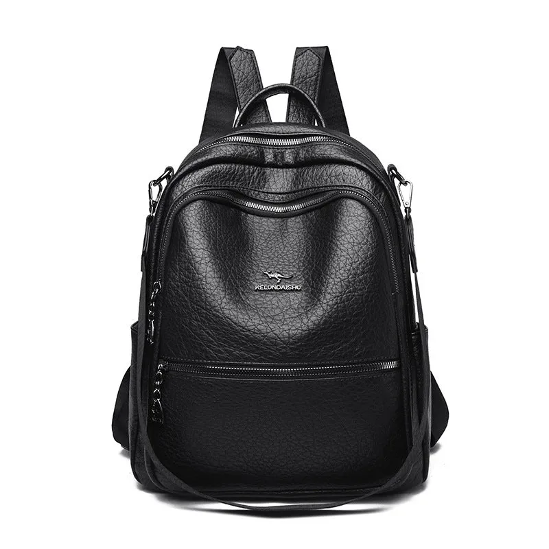 Vintage-Inspired Leather Backpack Stornfield