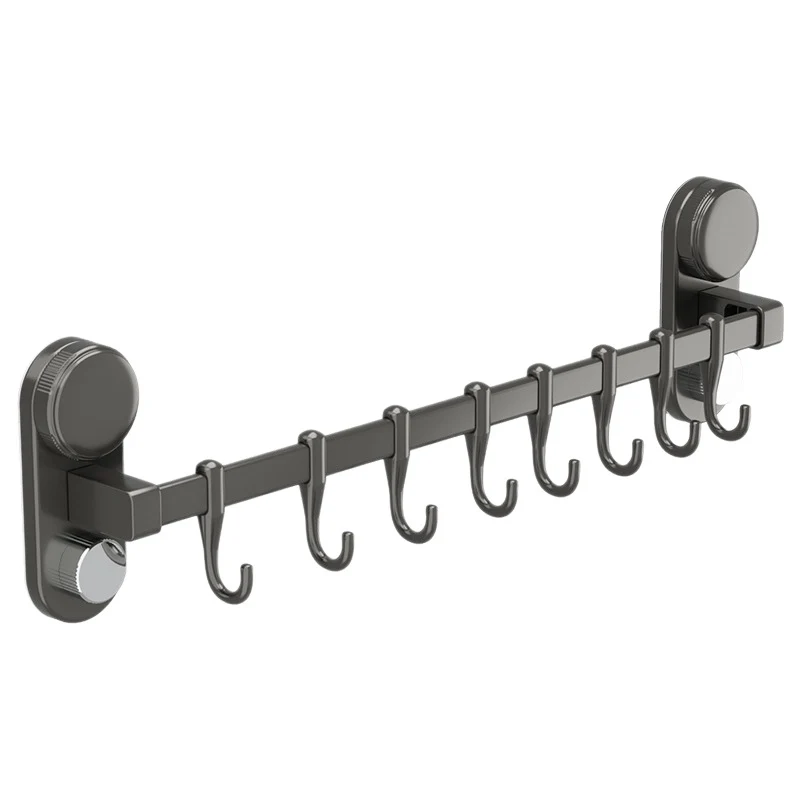 Kitchen hanger with suction cup, drill hole free