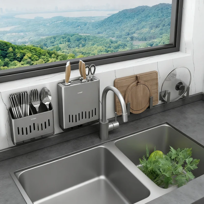Stainless Steel Kitchen Wall Shelf