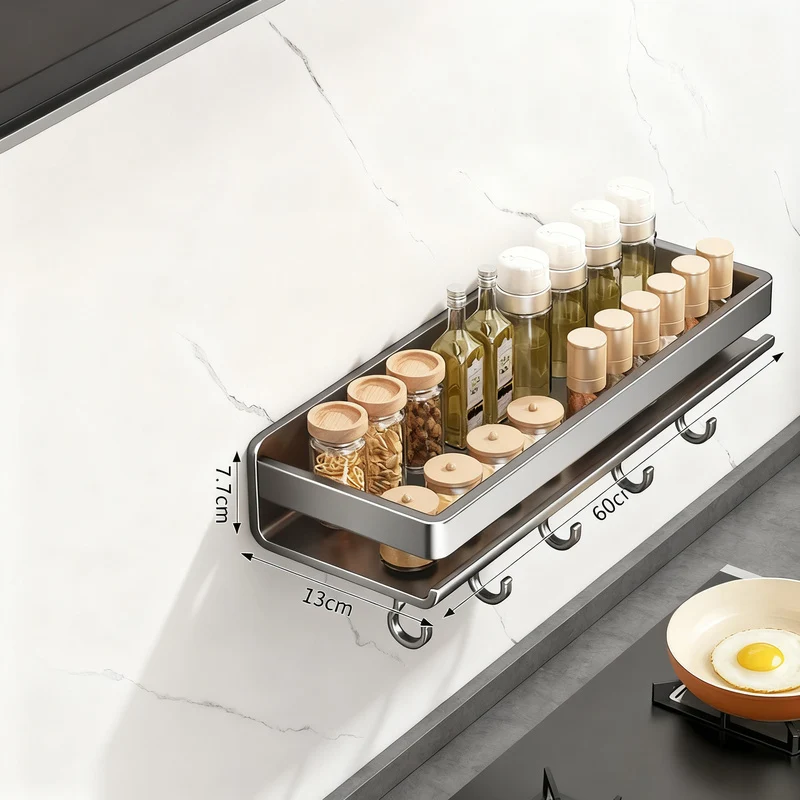 Stainless Steel Kitchen Wall Shelf