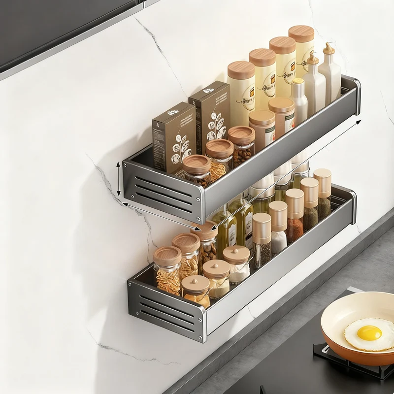 Stainless Steel Kitchen Wall Shelf