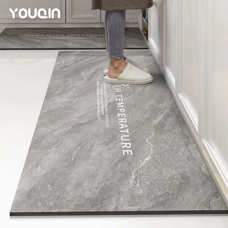 Diatomaceous earth kitchen mat, non-slip and oil-repellent