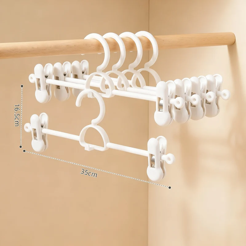 Pants hanger with slip protection, stackable