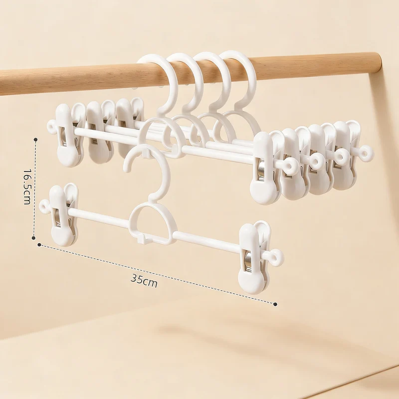 Pants hanger with slip protection, stackable