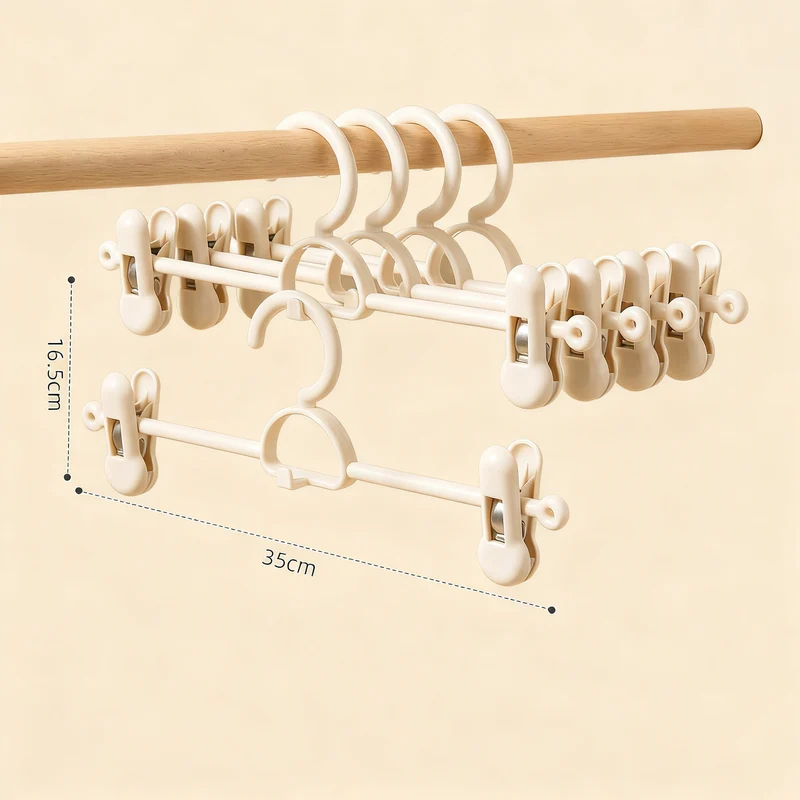 Pants hanger with slip protection, stackable